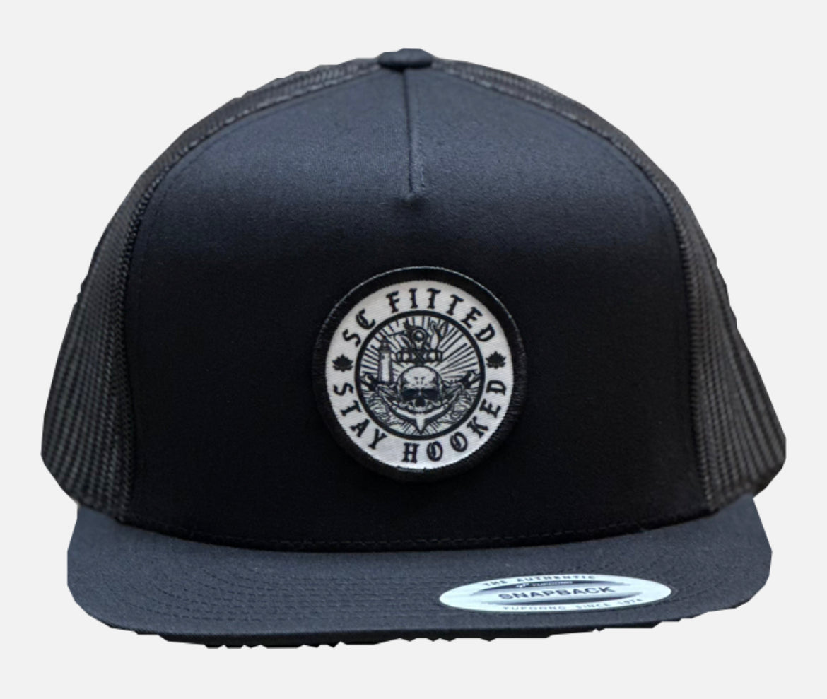 HARBOR POINT- Black Trucker Yupoong Classic Hat.