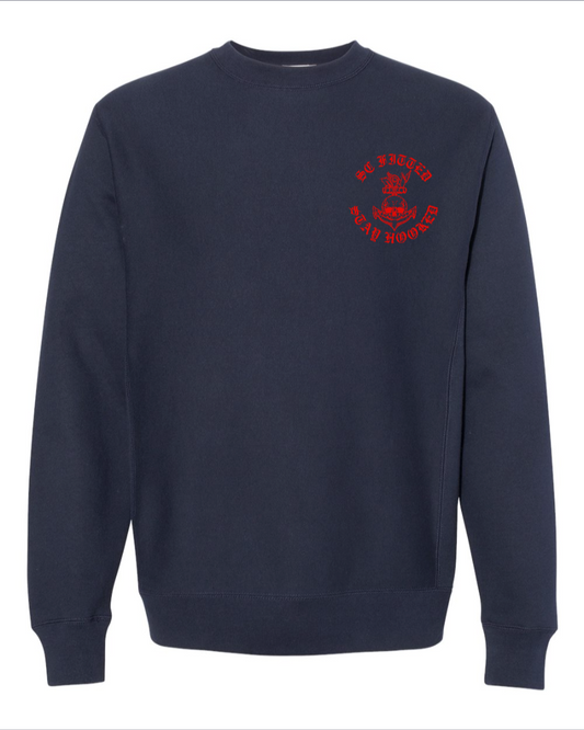 Harbor Point- Red on navy blue-IND5000C Independent - Heavyweight Crewneck